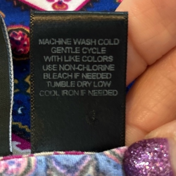 Kristin Nicole Geometric Max Dress With Criss Cross Bodice Size 1X - Picture 9 of 9